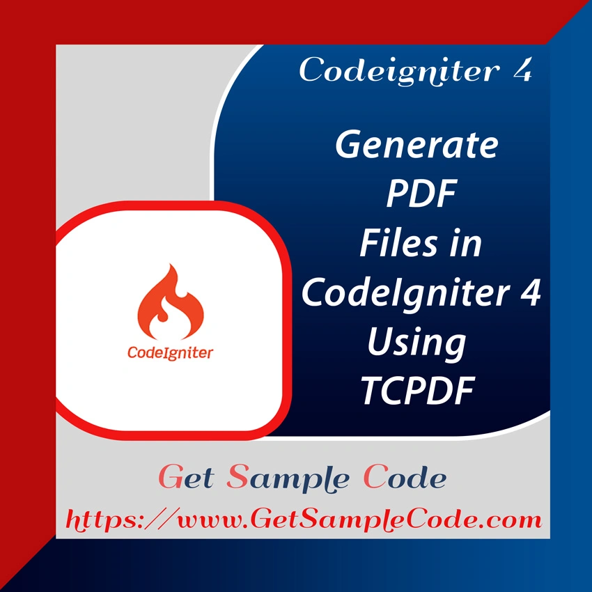 Generate PDF in CodeIgniter 4 Using TCPDF – Complete Tutorial